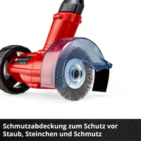 Einhell GC-CC 18 Li Kit Power X-Change akumulatorski čistač fuga s baterijom od 18V 2,0 Ah i punjačem, s izmjenjivim najlonskim i čeličnim žičanim četkama. 9