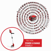 Akumulátorová strunová kosačka Einhell GC-CT 18/24 Li Power X-Change, 18 V, s 2,0 Ah akumulátorom a nabíjačkou, s ochranou kvetov Flowerguard a teleskopickou rukoväťou. 2