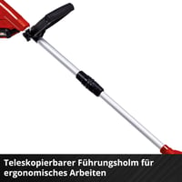 Akumulátorová strunová kosačka Einhell GC-CT 18/24 Li Power X-Change, 18 V, s 2,0 Ah akumulátorom a nabíjačkou, s ochranou kvetov Flowerguard a teleskopickou rukoväťou. 6