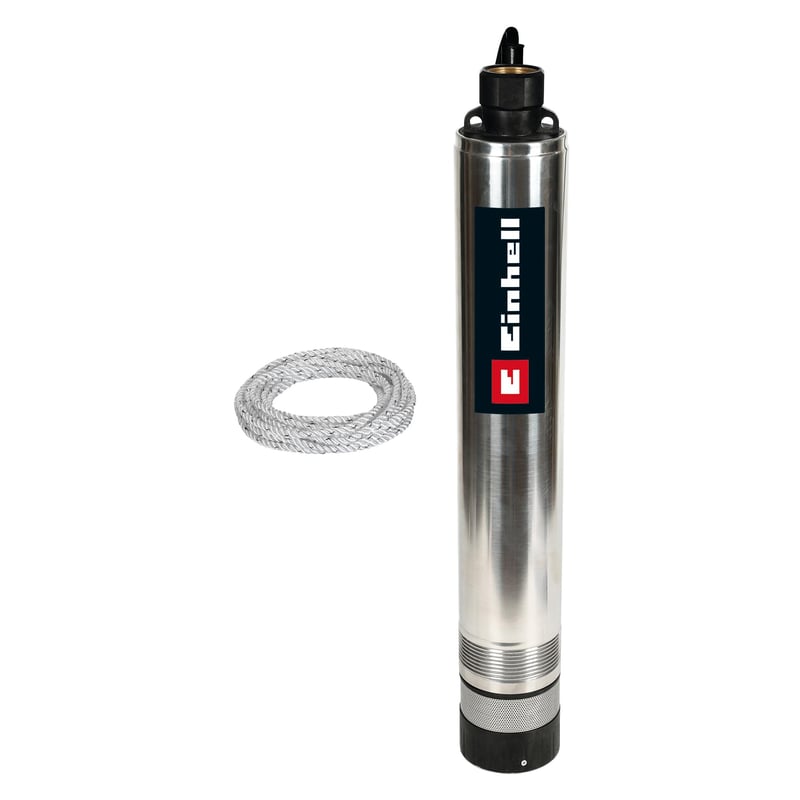 Ponorné čerpadlo do studní Einhell GC-DW 1045 N 1000 W 6500 l/h, nerezové telo, výtlak 45 m, s 22 m spúšťacím lanom, použité