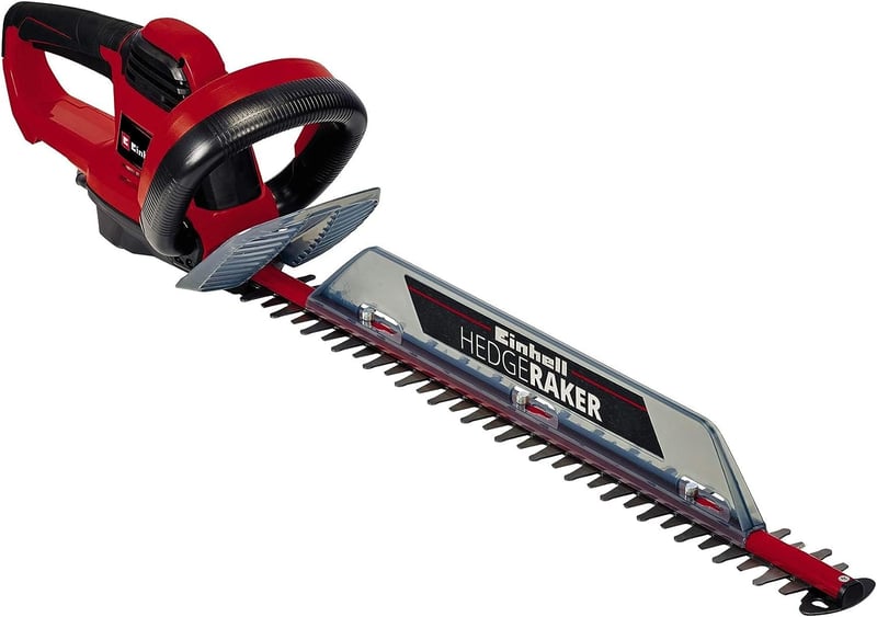 Foarfecă de gard viu electrică Einhell GC-EH 6055/1, 600W, lungime de tăiere 55 cm, cu întrerupător de siguranță pentru două mâini și mâner Softgrip