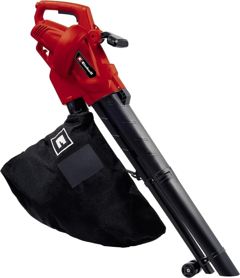 Aspirator și suflantă de frunze electrică Einhell GC-EL 3024 E - capacitate de aspirare 650 m³/h, viteză de suflare 240 km/h, raport de tocare 10:1, sac de colectare 40 l