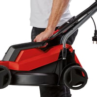 Elektrická kosačka Einhell GC-EM 1000/32 – 1000 W, šírka záberu 32 cm, pre plochy do 300 m², 30 l zberný kôš, výška kosenia 30–70 mm, sklopná rukoväť 5