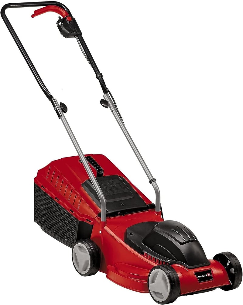 Einhell GC-EM 1032 elektromos fűnyíró 1000 W, 300 m² gyepfelületig, 3 fokozatú vágásmagasság-állítás, összecsukható vezérkar, 30 literes fűg