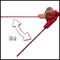 Einhell GC-HH 5056 električne teleskopske škare za živicu | 500W | 47 cm duljina reza | 170-250 cm podesiva teleskopska ručka | 20 mm razmak između zubaca | 5 stupnjeva nagiba glave 4
