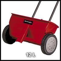 Posypový vozík Einhell GC-SR 12, 12 l zásobník, šírka záberu 45 cm, valec odolný voči korózii, kryt z nárazuvzdorného plastu 3