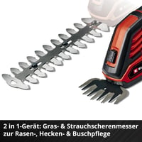 Foarfecă de tuns iarbă și arbuști cu acumulator Einhell GE-CG 18/100 Li-Solo (fără acumulator) - Foarfecă de grădină fără fir 18V 6