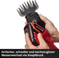 Foarfecă de tuns iarbă și arbuști cu acumulator Einhell GE-CG 18/100 Li-Solo (fără acumulator) - Foarfecă de grădină fără fir 18V 7