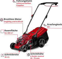 Akumulátorová kosačka Einhell GE-CM 36/36 Li Kit 3