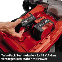 Mașină de tuns iarba cu acumulator Einhell GE-CM 36/43 Li M-Solo Power X-Change – 43 cm, motor fără perii, coș colector 63 L, înălțime de tăiere 25-75 mm, 600 m², fără acumulator 9