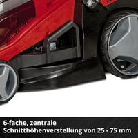 Mașină de tuns iarba cu acumulator Einhell GE-CM 36/43 Li M-Solo Power X-Change – 43 cm, motor fără perii, coș colector 63 L, înălțime de tăiere 25-75 mm, 600 m², fără acumulator 7