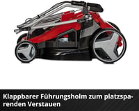 Mașină de tuns iarba cu acumulator Einhell GE-CM 36/43 Li M-Solo Power X-Change – 43 cm, motor fără perii, coș colector 63 L, înălțime de tăiere 25-75 mm, 600 m², fără acumulator 10