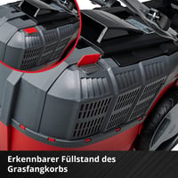 Einhell GE-CM 43 Li M Kit akumulatorska kosilica 43 cm širina rezanja 600 m² Brushless Power X-Change 36V 2x4Ah 63L košara za travu malčiranje 25-75 mm 10