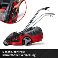 Einhell GE-CM 43 Li M Kit akumulatorska kosilica 43 cm širina rezanja 600 m² Brushless Power X-Change 36V 2x4Ah 63L košara za travu malčiranje 25-75 mm 9