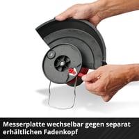 Motocoasă cu acumulator Einhell GE-CT 18/25 Li-Solo - 18V, lățime de tăiere 25 cm, cap motor rotativ, 20 de cuțite din plastic, fără acumulator 7