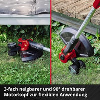Einhell GE-CT 18/30 Li-Solo akumulatorski trimer za travu | PXC 18V | širina reza 30 cm | glava motora okretna za 90° | bez baterije 6