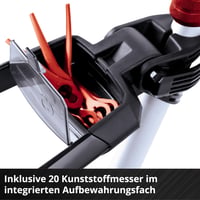 Akumulátorová strunová kosačka Einhell GE-CT 18 Li s 18V 2,5 Ah akumulátorom - neúplná — chýba 19 ks plastových nožov (stav: pozri 2. obrázok) 10