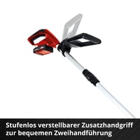 Mașină de tuns iarba cu acumulator Einhell GE-CT 18 Li Set - 18V, lățime de tăiere 24 cm, mâner telescopic, acumulator 2,0 Ah și încărcător 6
