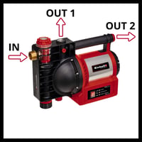 Záhradné čerpadlo Einhell GE-GP 1246 N FS 1200 W, 4600 l/h, 5 bar, indikátor hladiny vody a znečistenia, ochrana proti behu nasucho, prietokový snímač s LED diódou 9