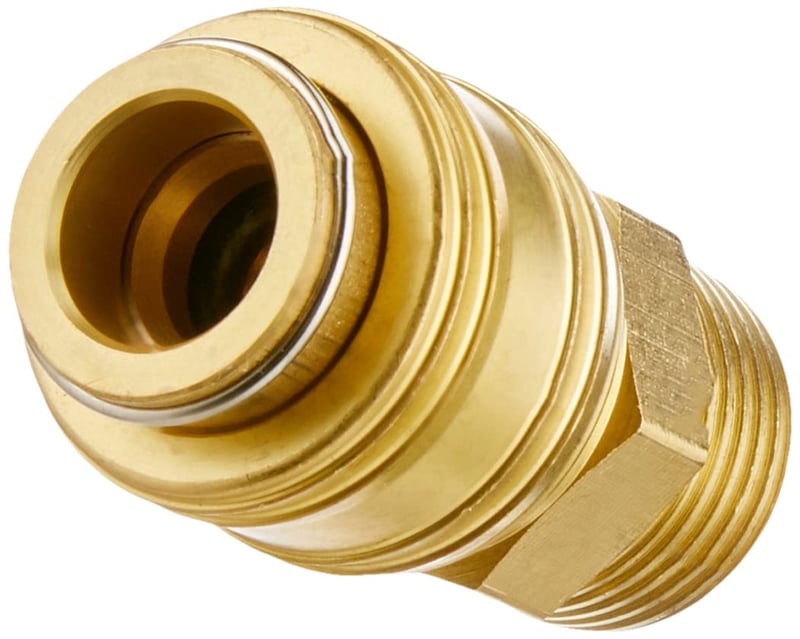 Cuplă rapidă Einhell R 1/2" cu filet exterior pentru compresor - Conector robust din alamă pentru furtun de aer 4139209