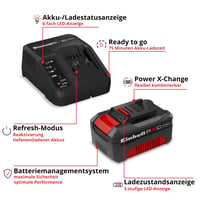 Set de pornire original Einhell PXC acumulator 4,0 Ah și încărcător – pentru sistemul Power X-Change 3