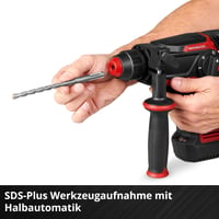 Ciocan rotopercutor cu acumulator Einhell Professional TP-HD 18/28 Li BL +4, 18V, cu acumulator de 3,0Ah, roșu/negru 9