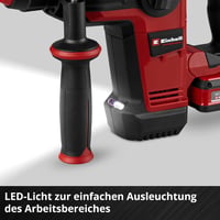 Ciocan rotopercutor cu acumulator Einhell Professional TP-HD 18/28 Li BL +4, 18V, cu acumulator de 3,0Ah, roșu/negru 7