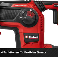 Ciocan rotopercutor cu acumulator Einhell Professional TP-HD 18/28 Li BL +4, 18V, cu acumulator de 3,0Ah, roșu/negru 8