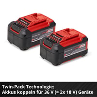 Einhell PXC Twinpack 18V 5,2 Ah Li-Ion akumulátorová súprava 2 ks – pre univerzálne PXC náradie, LED displej, proaktívna správa akumulátora 8