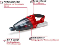 Einhell TE-VC 18 Li-Solo akumulatorski ručni usisavač Power X-Change - 18 V, 540 ml, bez baterije i punjača 3