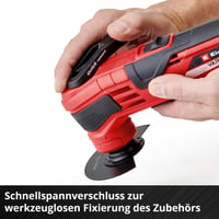 Unealtă multifuncțională cu acumulator Einhell VARRITO Power X-Change 18V – 11000-20000 rpm, sistem de prindere a sculei cu 12 trepte, fără acumulator și încărcător 7