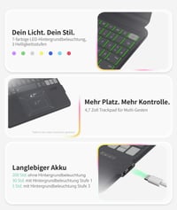 Magnetická klávesnica eip Magnetix pre modely iPad Air 13" M4/M3/M2 – magnetické pripojenie, maďarské rozloženie klávesov 6