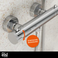 Baterie de duș termostatată EISL CLAUDIO CLT168ACR cromată - cu blocare de siguranță la 38°C, baterie cu monocomandă 8