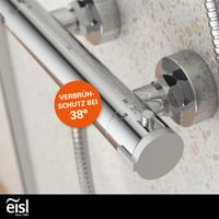 Baterie de duș termostatată EISL CLAUDIO CLT168ACR cromată - cu blocare de siguranță la 38°C, baterie cu monocomandă 4