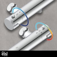 Baterie de duș termostatată EISL CLAUDIO CLT168ACR cromată - cu blocare de siguranță la 38°C, baterie cu monocomandă 2