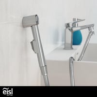 Baterie de bucătărie EISL DX25 cu duș extractibil pentru bucătărie, baie, spălătorie sau atelier, cu furtun (150 mm) și adaptor, crom 10
