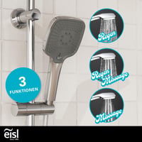 Sprchový set EISL EASY DELUXE DX12011 s hlavovou sprchou (300x300 mm) a ručnou sprchou, bez batérie, na dodatočnú montáž, so stierkou na sklo 6