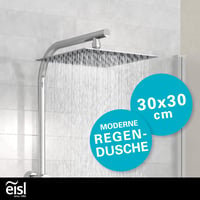 Sprchový set EISL EASY DELUXE DX12011 s hlavovou sprchou (300x300 mm) a ručnou sprchou, bez batérie, na dodatočnú montáž, so stierkou na sklo 5