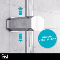 EISL EASY FRESH DX12006 Set za tuširanje 2 u 1 s nadglavnim tušem (250x200 mm) i ručnim tušem, montaža na postojeće rupe, kompletan set za montažu 10