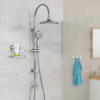 Sprchová súprava EISL SOMMERREGEN DX1005CS-A, chróm – hlavová sprcha (Ø 220 mm) a ručná sprcha s 5 druhmi prúdu, kompletná montážna súprava pre jednoduchú inštaláciu 10