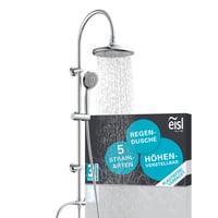 Sprchová súprava EISL SOMMERREGEN DX1005CS-A, chróm – hlavová sprcha (Ø 220 mm) a ručná sprcha s 5 druhmi prúdu, kompletná montážna súprava pre jednoduchú inštaláciu 1