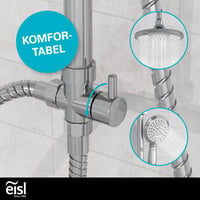 Sprchová súprava EISL SOMMERREGEN DX1005CS-A, chróm – hlavová sprcha (Ø 220 mm) a ručná sprcha s 5 druhmi prúdu, kompletná montážna súprava pre jednoduchú inštaláciu 4
