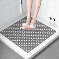 EIVINJE Protuklizna prostirka za tuš 70x70 cm, kupaonska prostirka od TPE materijala s vakuumskim čepovima, velikim otvorima za odvod, bez BPA, otporna na plijesan 1