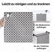 EIVINJE Protuklizna prostirka za tuš 70x70 cm, kupaonska prostirka od TPE materijala s vakuumskim čepovima, velikim otvorima za odvod, bez BPA, otporna na plijesan 6