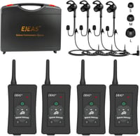 EJEAS FBIM Bluetooth intercom fejhallgató szett focibírónak - 1500M, 4 db 1