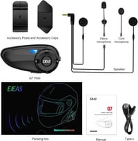 EJEAS Q7 Bluetooth 5.1 Motoros Sisak Interkom Rendszer Stereo Hanggal 7