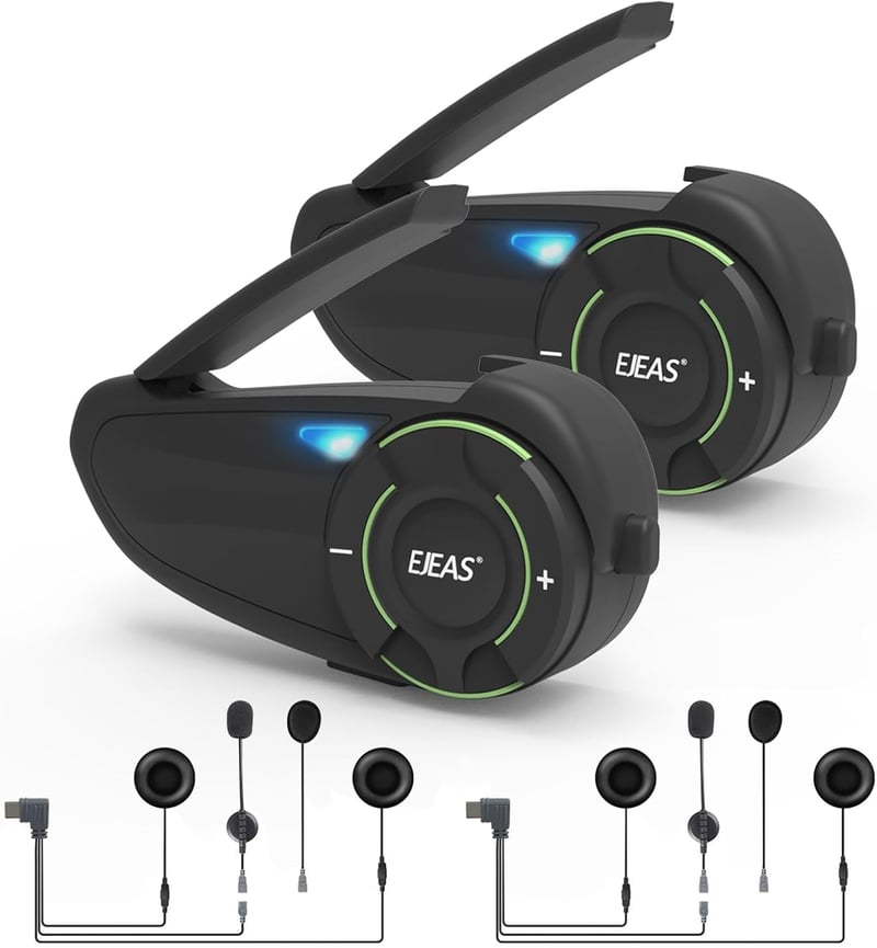 EJEAS Q8 Mesh 3.0 Motoros Sisak Bluetooth Intercom 6 Személyes Kommunikációs Rendszer 2db
