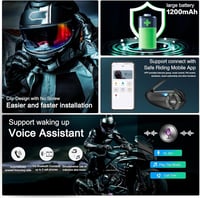 EJEAS Q8 Mesh 3.0 Motoros Sisak Bluetooth Intercom 6 Személyes Kommunikációs Rendszer 2db 6