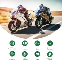 EJEAS Q8 Mesh 3.0 Motoros Sisak Bluetooth Intercom 6 Személyes Kommunikációs Rendszer 2db 2