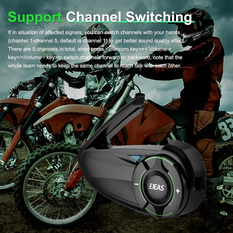 EJEAS Q8 Mesh 3.0 Motoros Sisak Bluetooth Intercom 6 Személyes Kommunikációs Rendszer 2db